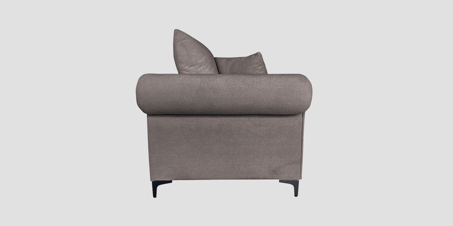 Rocar Fabric 3 Seater Sofa In Silk Grey Colour - Febonic Living