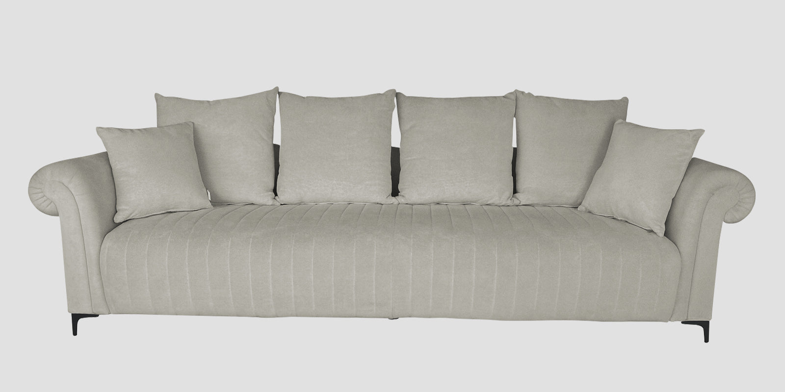 Rocar Fabric 4 Seater Sofa In Bone Beige Colour