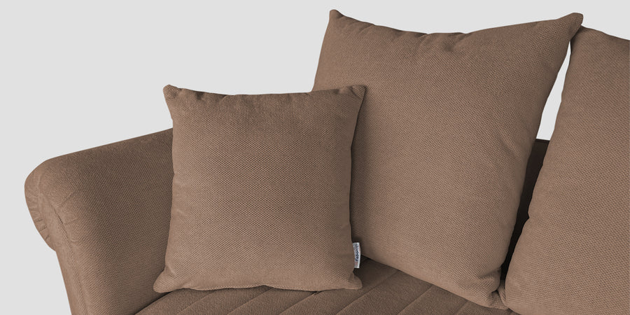 Rocar Fabric 4 Seater Sofa In Earthy Beige Colour - Febonic Living