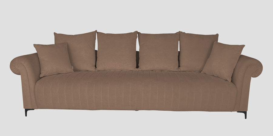 Rocar Fabric 4 Seater Sofa In Earthy Beige Colour - Febonic Living