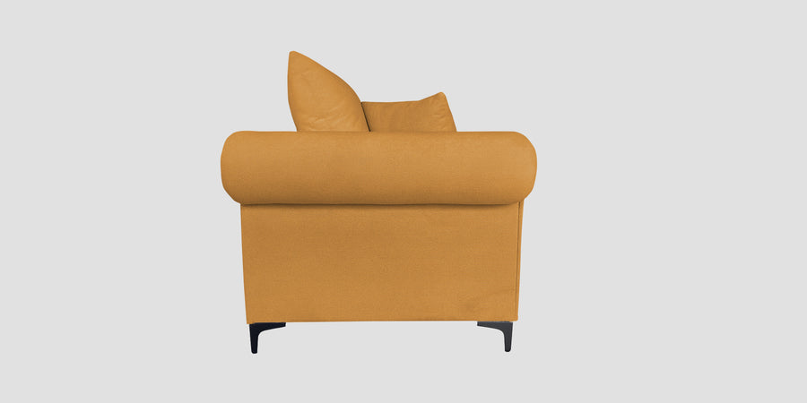 Rocar Fabric 4 Seater Sofa In Lime Yellow Colour - Febonic Living