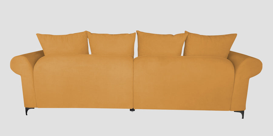 Rocar Fabric 4 Seater Sofa In Lime Yellow Colour - Febonic Living