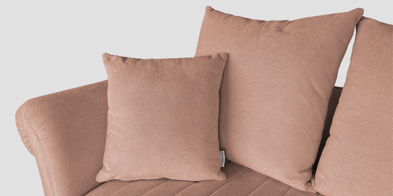 Rocar Fabric 4 Seater Sofa In Maple Pink Colour