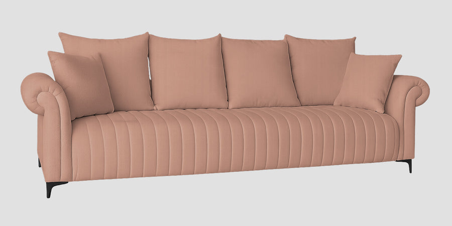 Rocar Fabric 4 Seater Sofa In Maple Pink Colour - Febonic Living
