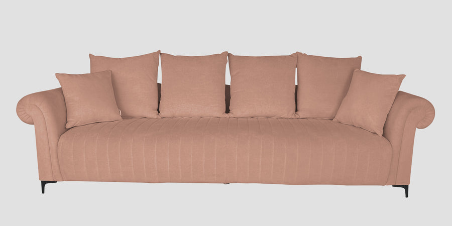 Rocar Fabric 4 Seater Sofa In Maple Pink Colour - Febonic Living