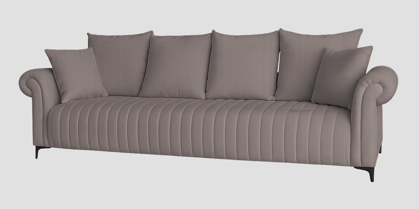 Rocar Fabric 4 Seater Sofa In SIlk Grey Colour (Copy)
