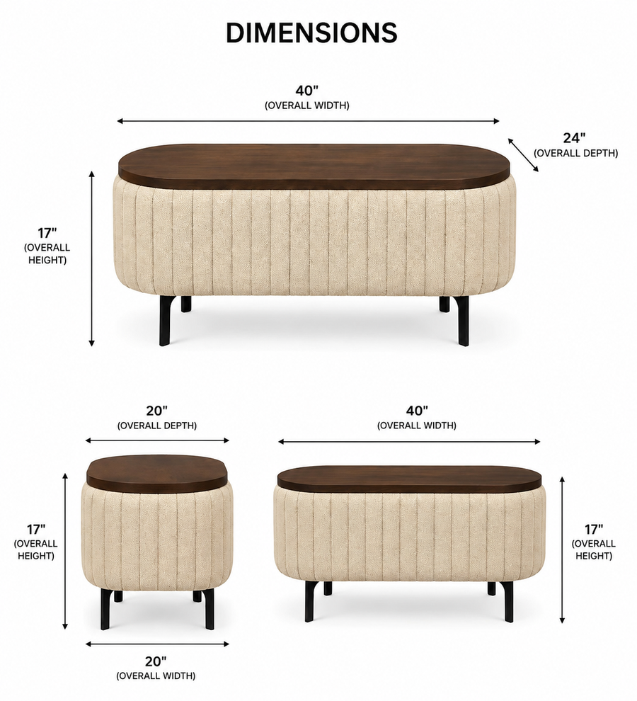 Rocar Teak Wood Coffee Table In Provincial Teak Finish-Dimensions by Febonic Living
