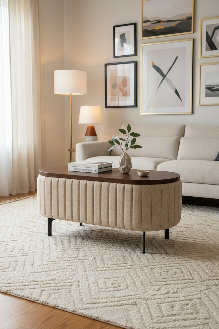 Rocar Teak Wood Coffee Table In Provincial Teak Finish