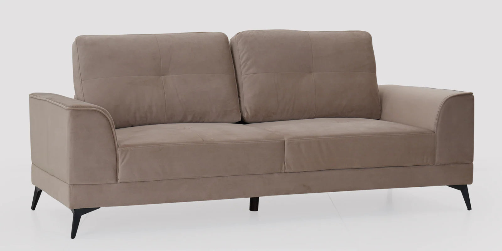 Roha Velvet 3 Seater Sofa In Mocha Mouse Colour - Febonic Living
