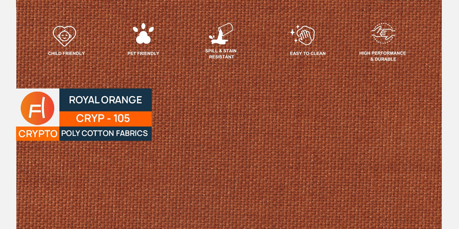 Mulan Fabric 2 Seater Sofa In Royal Orange Colour - Febonic Living