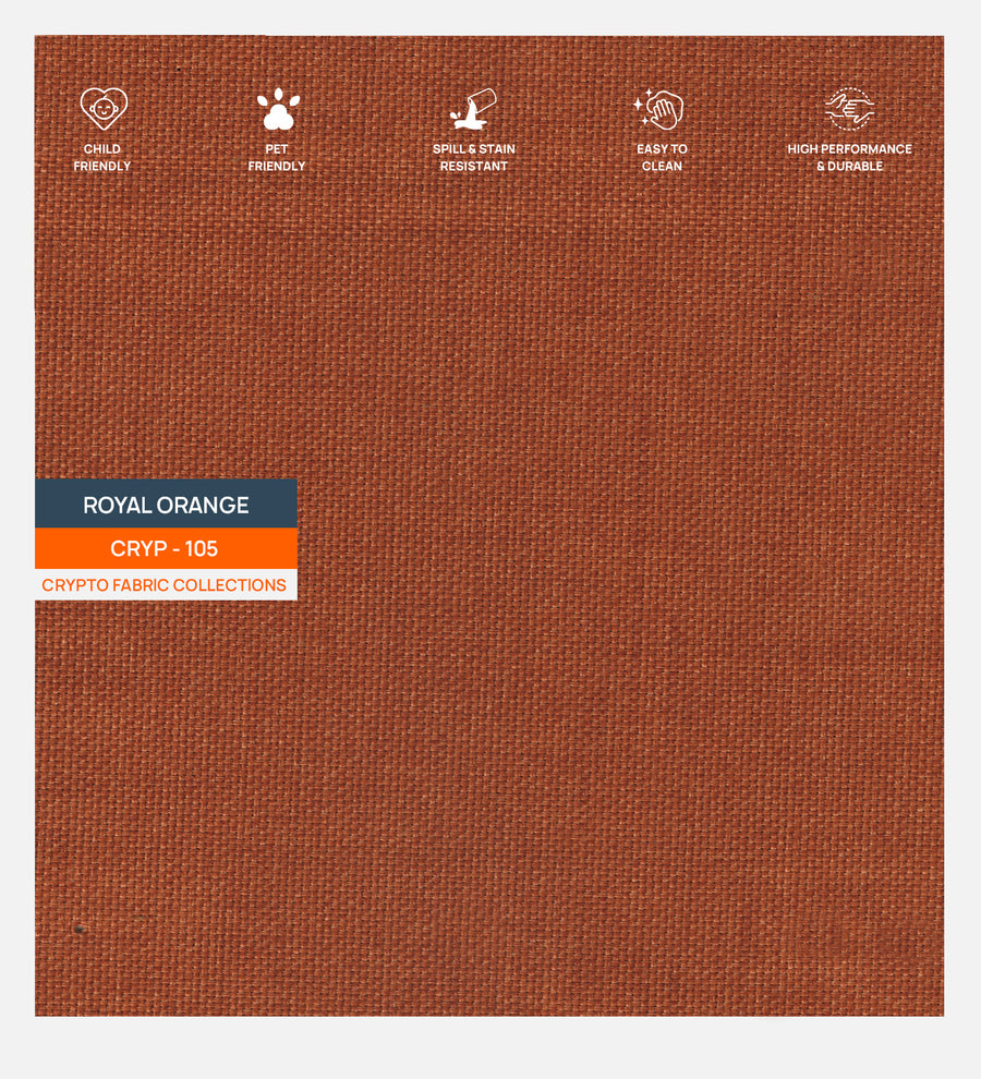 Reva Fabric 1 Seater Sofa In Royal Orange Colour - Febonic Living