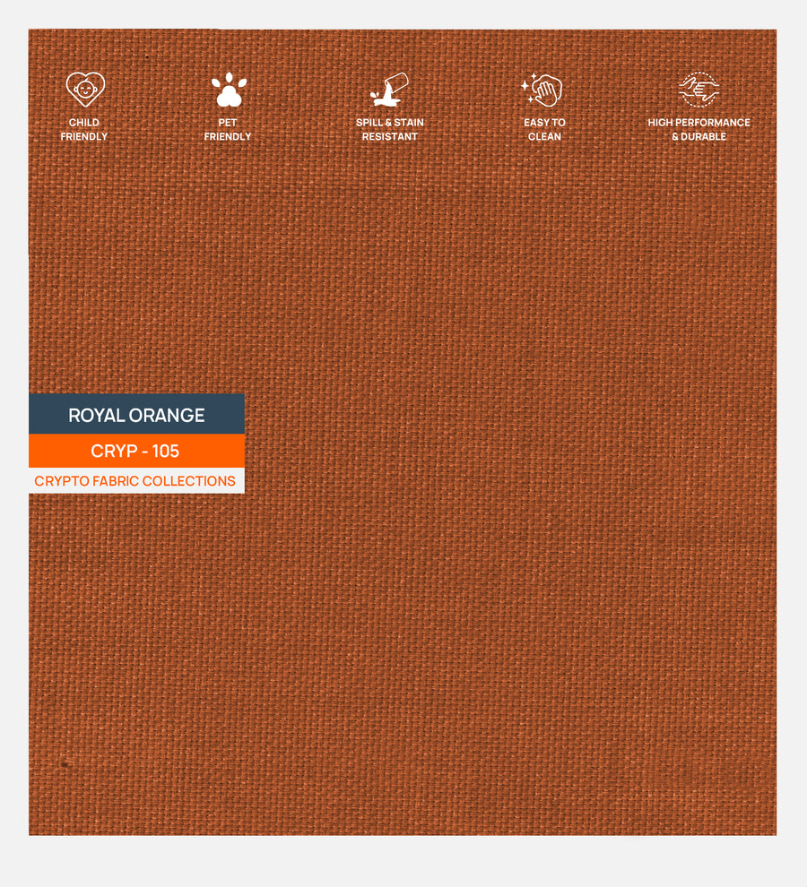 Barber Fabric 1 Seater Sofa In Royal Orange Colour - Febonic Living
