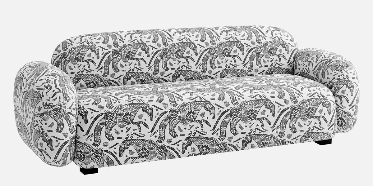Royale Safari Sketch 3 Seater Sofa In Black Colour