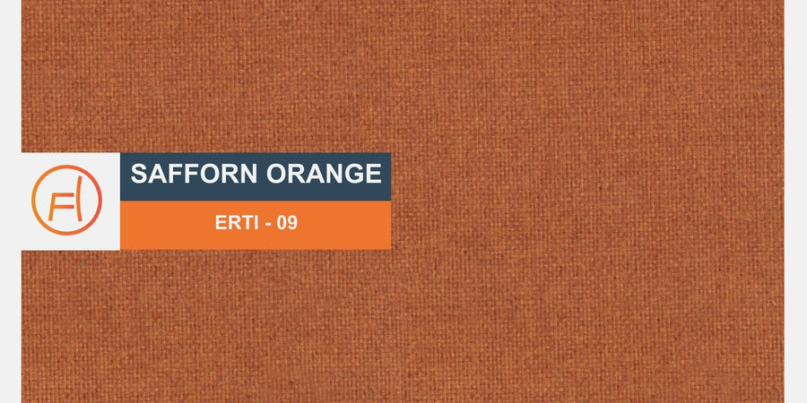 Andres Fabric 2 Seater Sofa In Safforn Orange Colour - Febonic Living