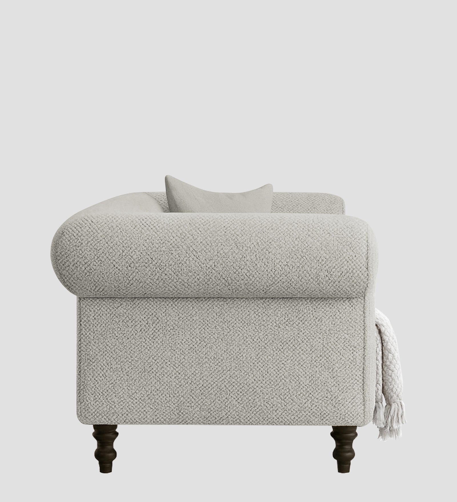 Sahara Fabric 1 Seater Sofa In Bone Beige Colour