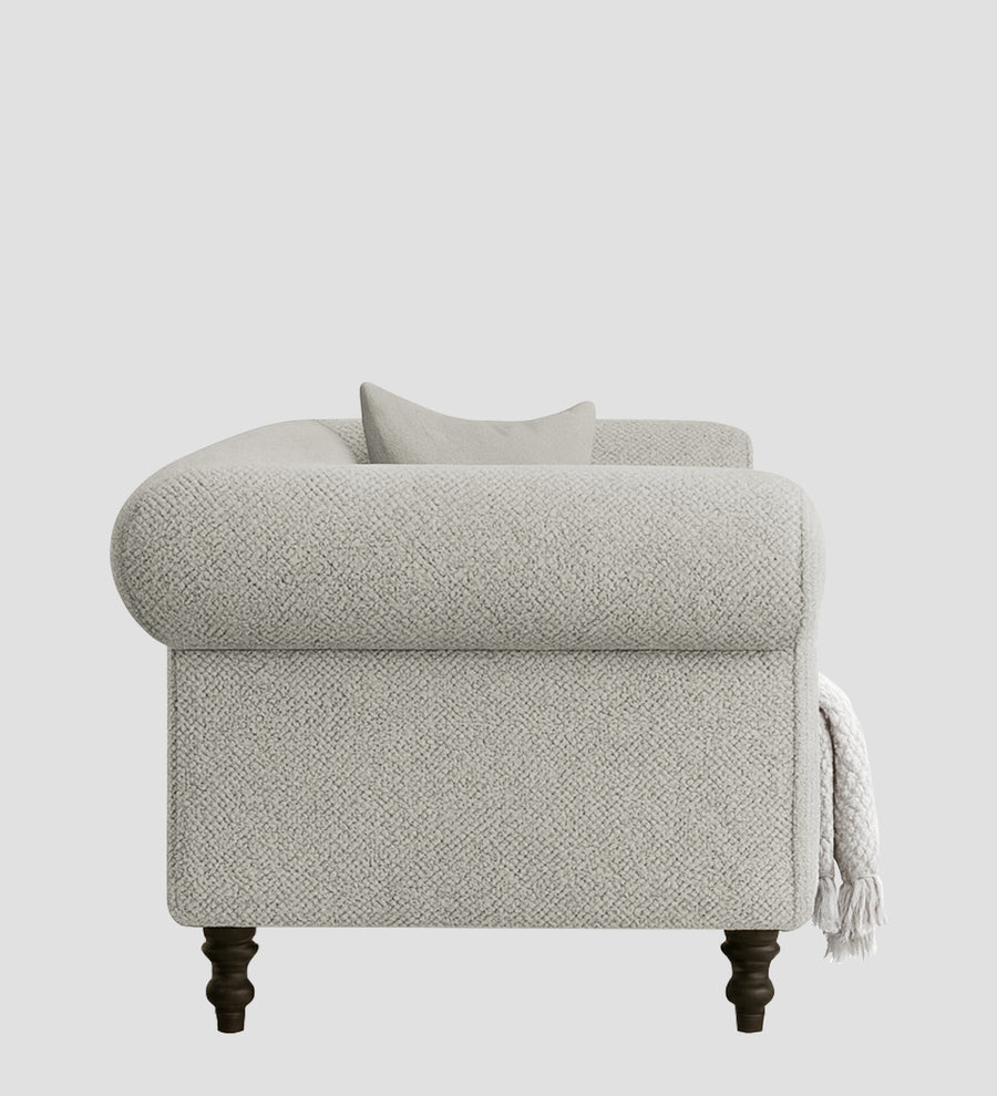 Sahara Fabric 1 Seater Sofa In Bone Beige Colour - Febonic Living