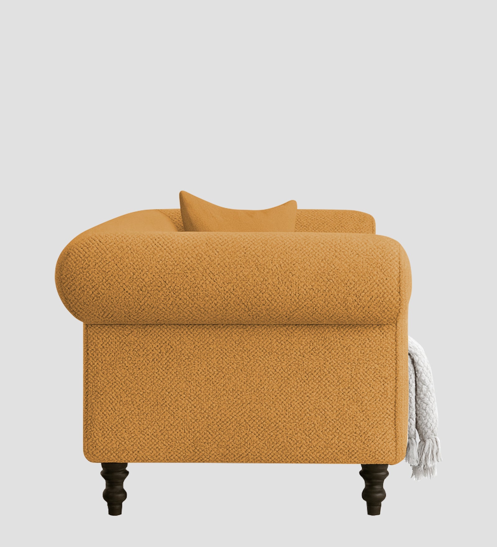 Sahara Fabric 1 Seater Sofa In Lime Yellow Colour