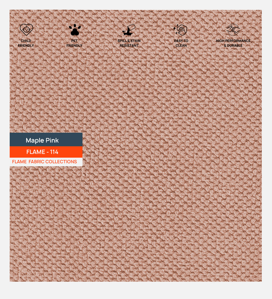 Sahara Fabric 1 Seater Sofa In Maple Pink Colour - Febonic Living