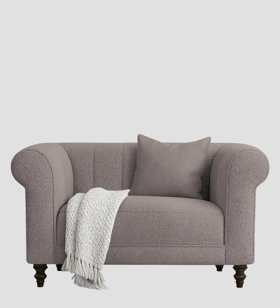 Sahara Fabric 1 Seater Sofa In Silk Grey Colour - Febonic Living