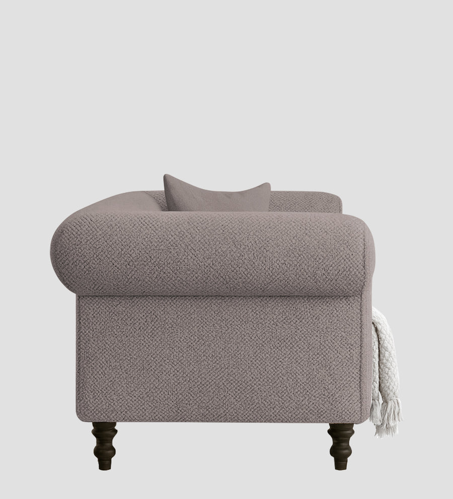 Sahara Fabric 1 Seater Sofa In Silk Grey Colour - Febonic Living
