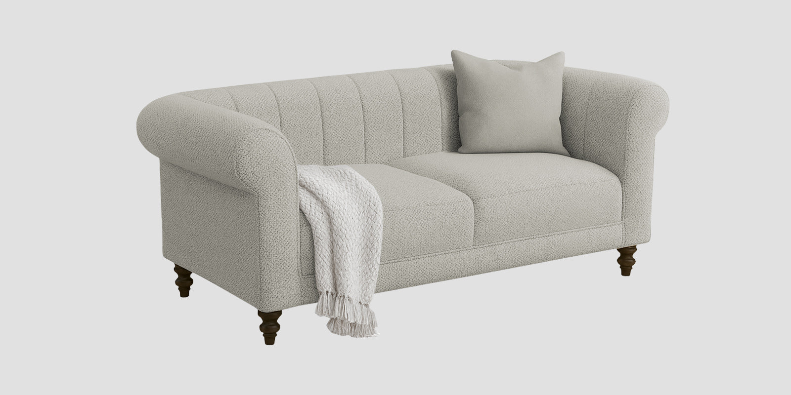 Sahara Fabric 2 Seater Sofa In Bone Beige Colour