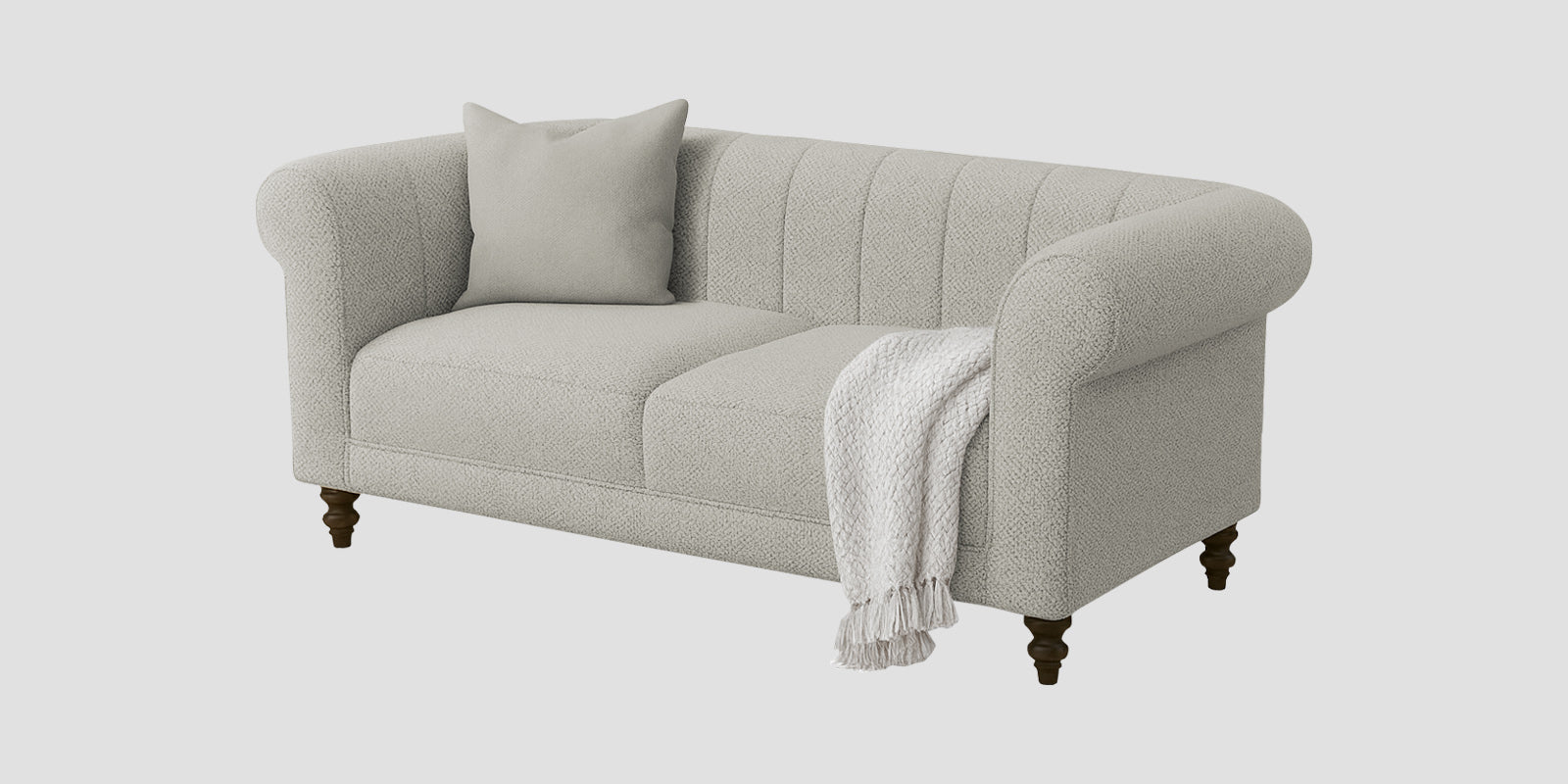 Sahara Fabric 2 Seater Sofa In Bone Beige Colour