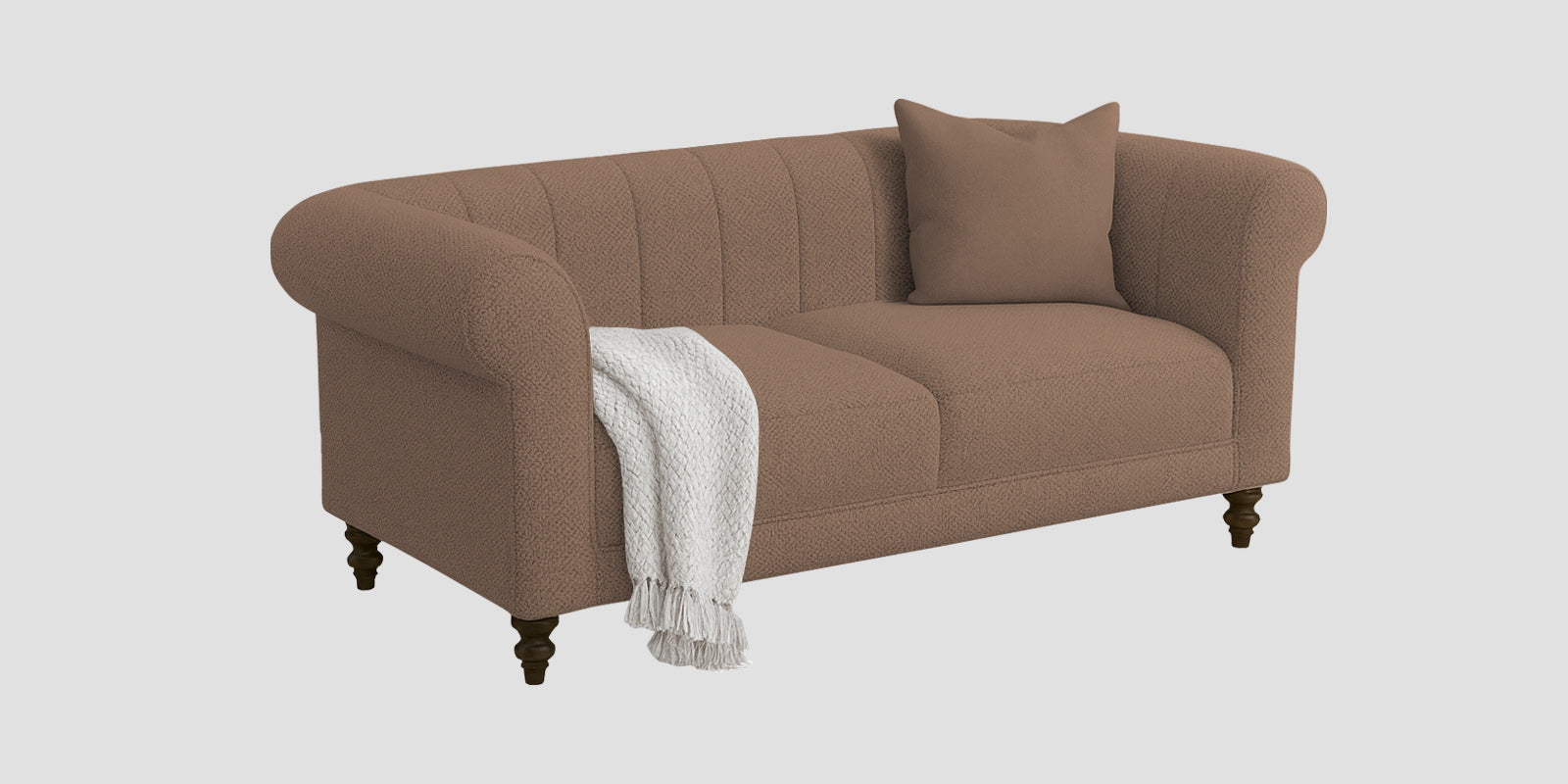 Sahara Fabric 2 Seater Sofa In Earthy Beige Colour