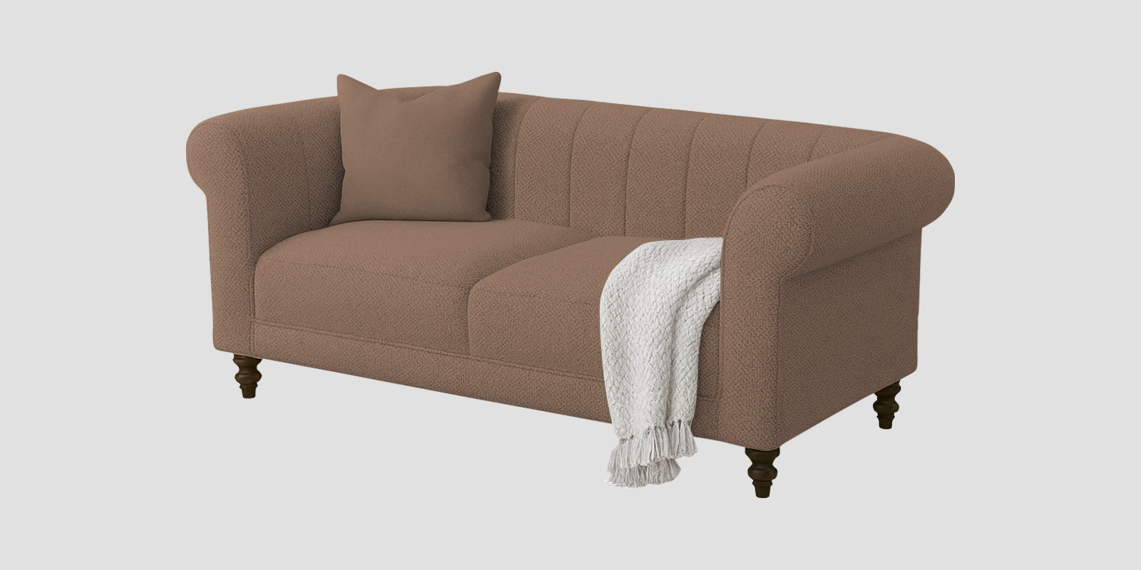 Sahara Fabric 2 Seater Sofa In Earthy Beige Colour