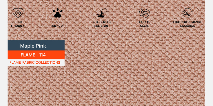 Sahara Fabric 2 Seater Sofa In Maple Pink Colour - Febonic Living