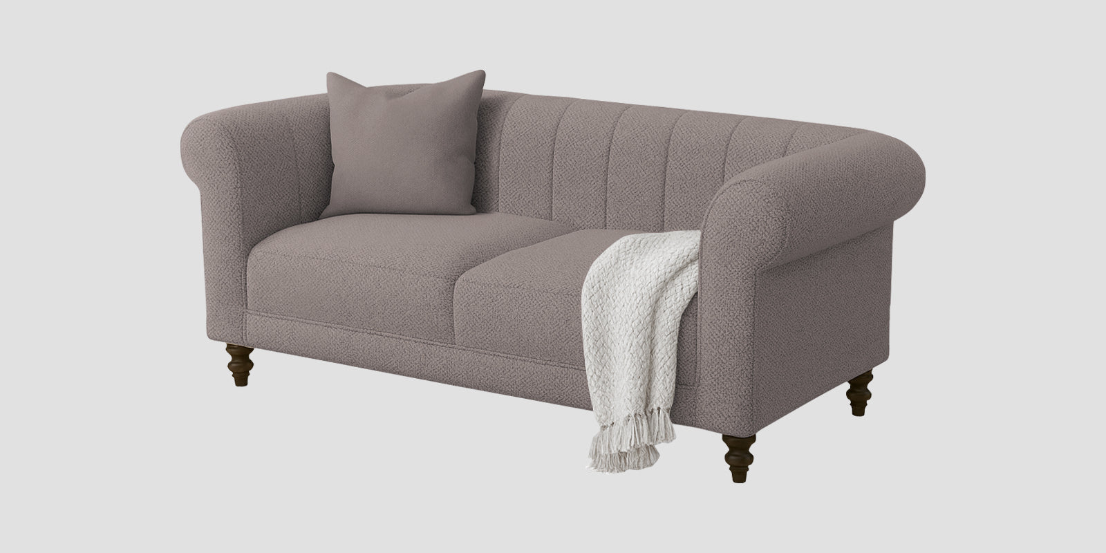 Sahara Fabric 2 Seater Sofa In Silk Grey Colour