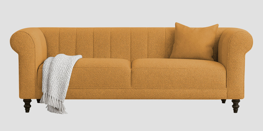 Sahara Fabric 3 Seater Sofa In Lime Yellow Colour - Febonic Living