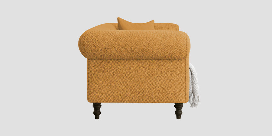 Sahara Fabric 3 Seater Sofa In Lime Yellow Colour - Febonic Living
