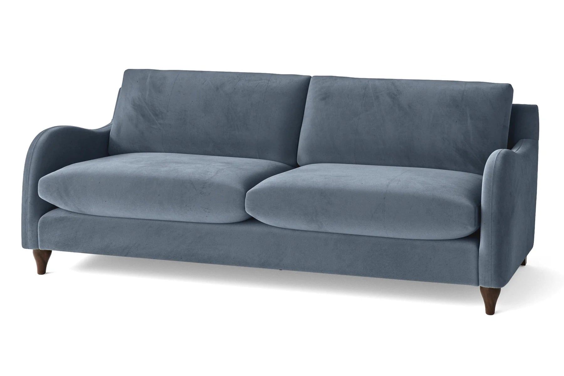 Sally Velvet 3 Seater Sofa In Oxford Blue Colour