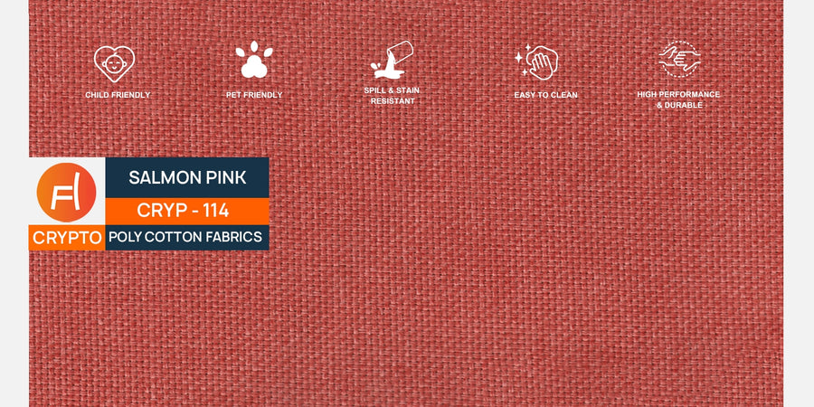 Mulan Fabric 3 Seater Sofa In Salmon Pink Colour - Febonic Living