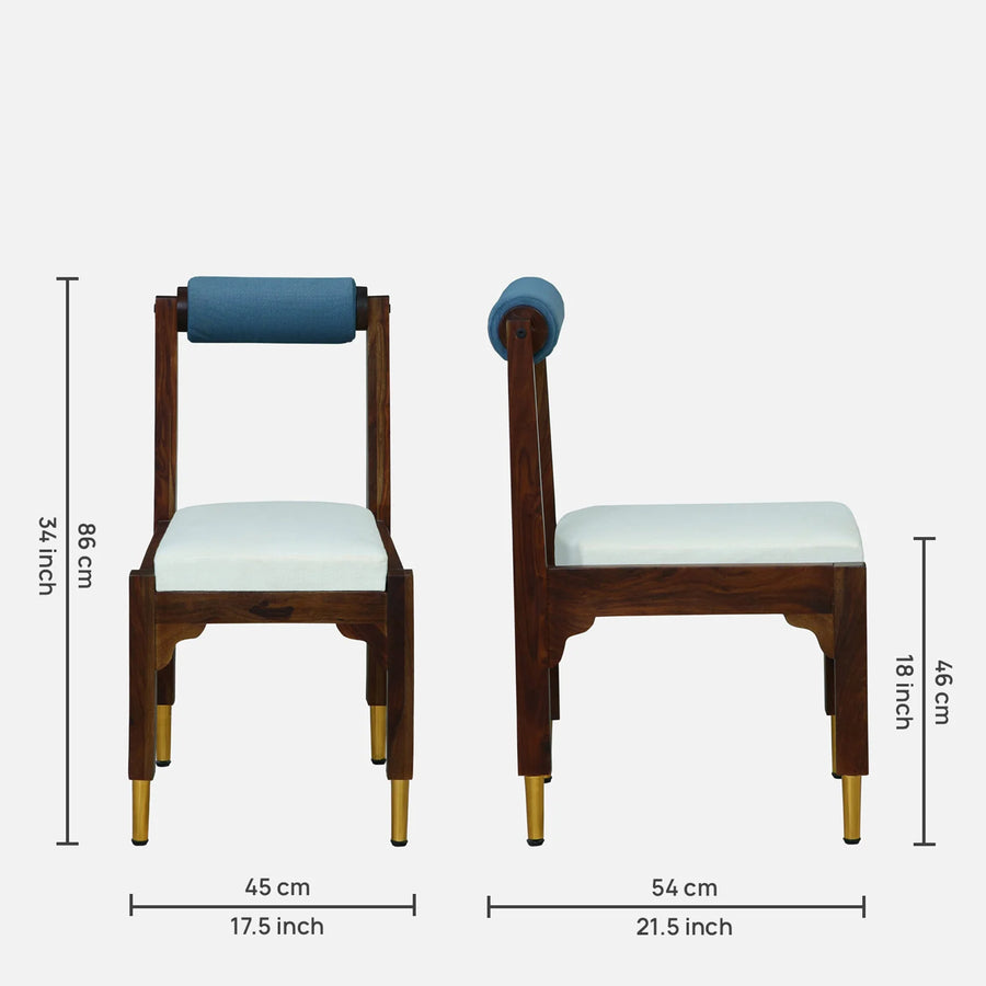 Sarika Sheesham Wood Dining Chairs In Provincial Teak Finish (Set Of 2)