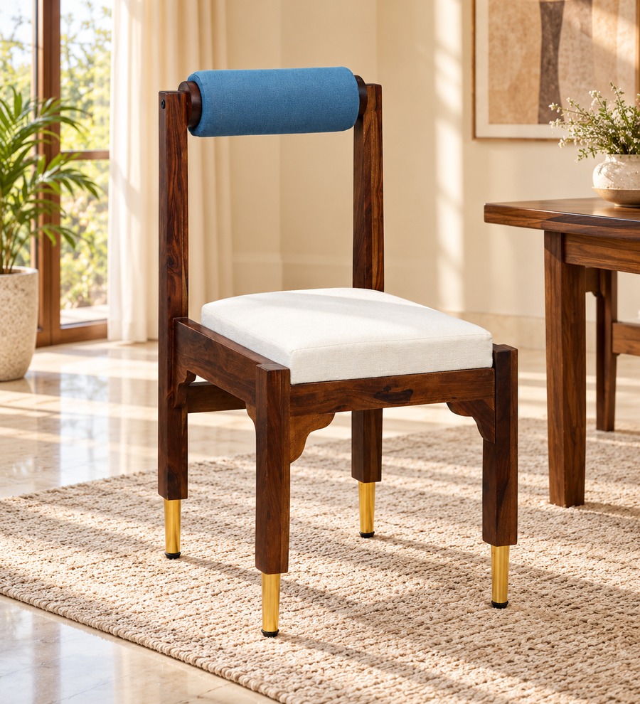 Sarika Sheesham Wood Dining Chairs In Provincial Teak Finish (Set Of 2)
