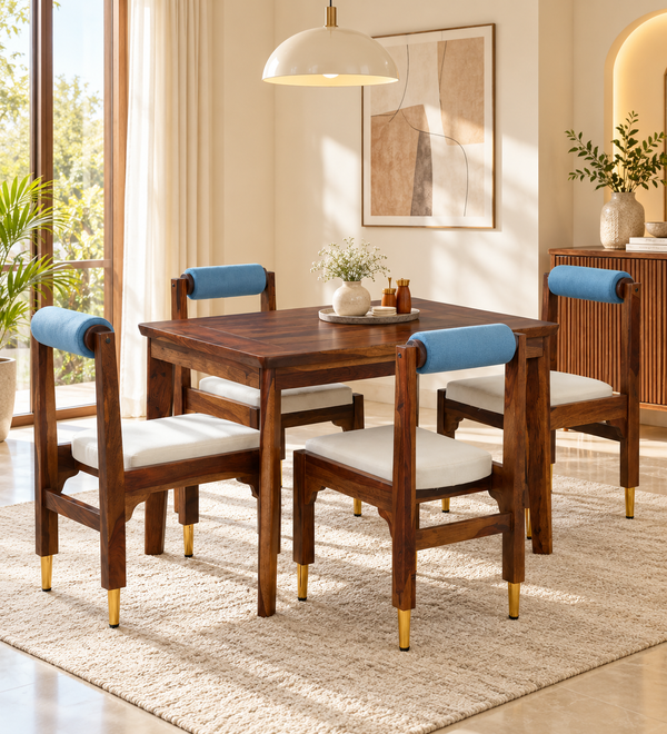 Sarika Sheesham Wood Dining Set – 4 Seater Options with Teak Finish
