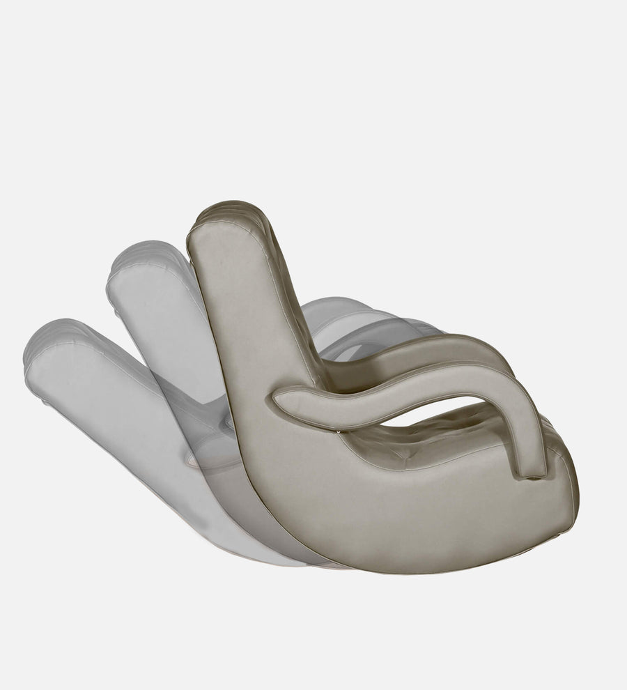 Saro Leatherette Rocking Chair In Steel Grey Colour - Febonic Living