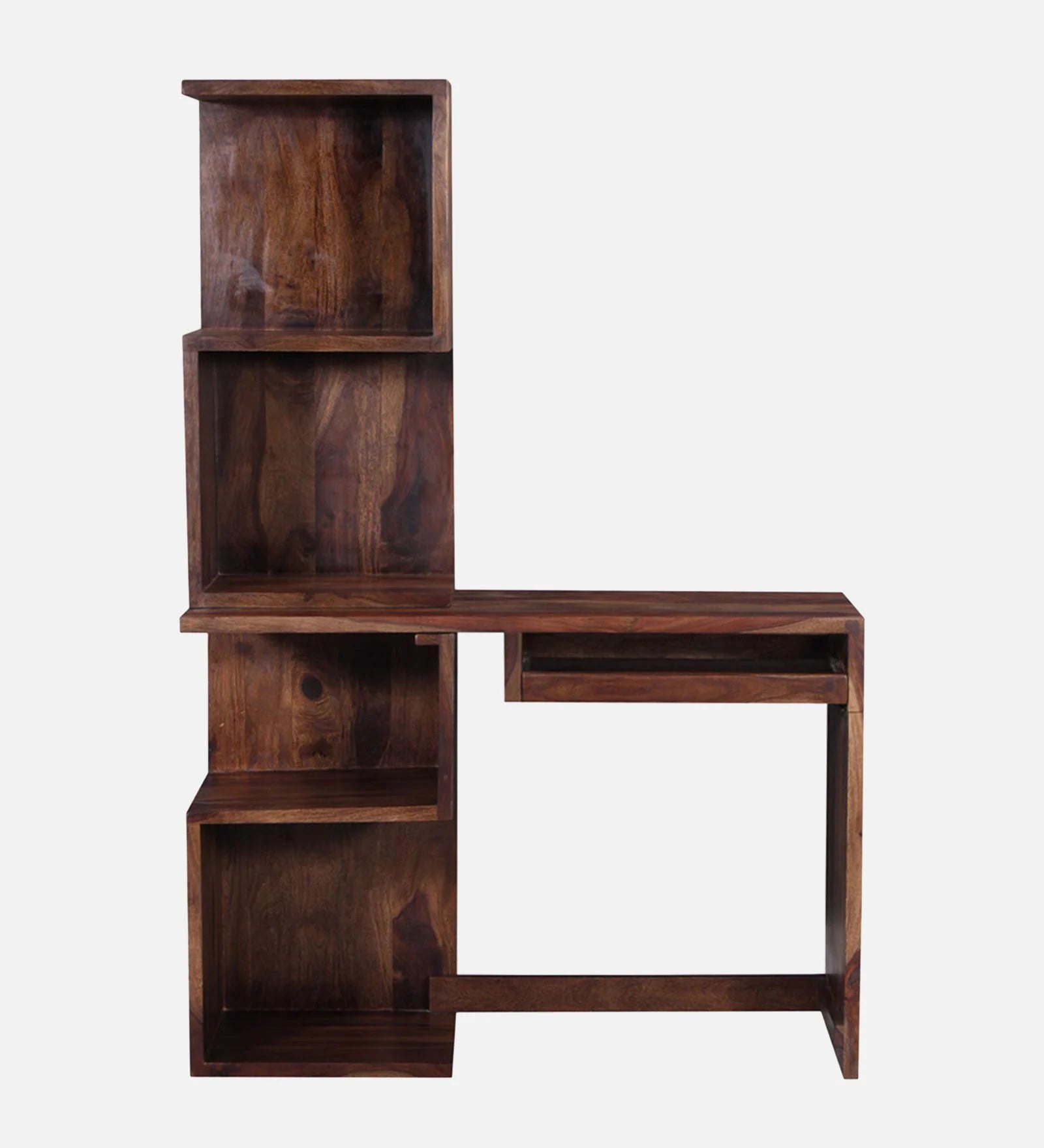 Braga Sheesham Wood Writing Table With Scratch Resistant In Provincial Teak Finish - Febonic Living