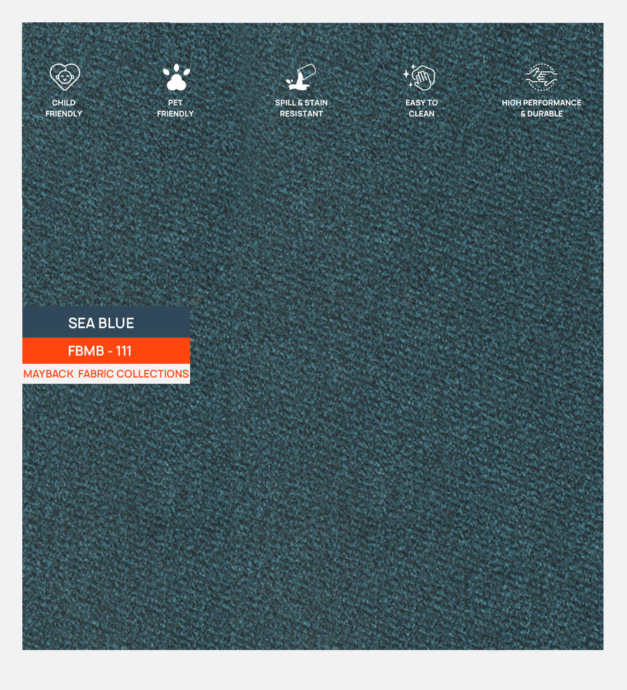 Oven Suede Fabric Sea Blue 111 Code by Febonic Living