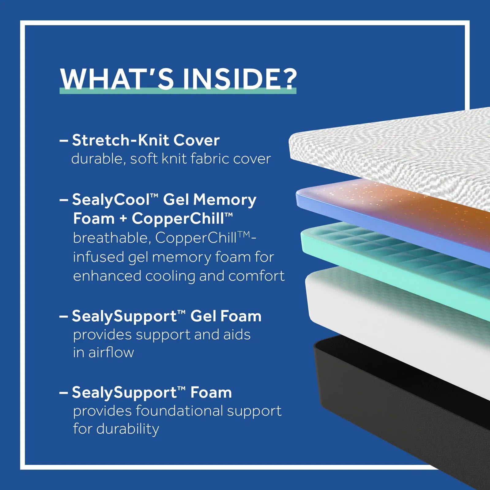 Cool 12" Medium Memory Foam King Size Mattress - Febonic Living