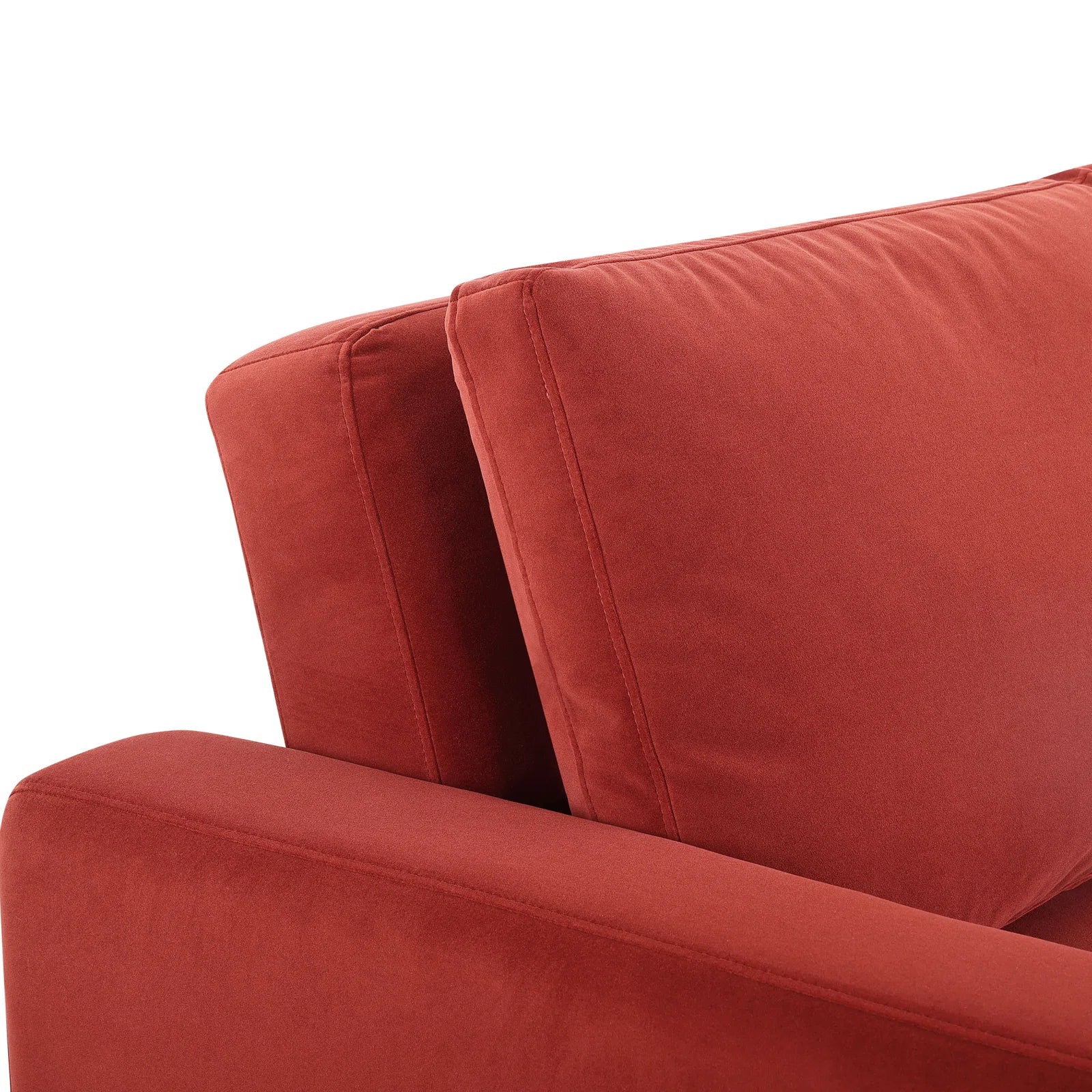 Tavo Velvet 2 Seater Pull Out Sofa Cum Bed In Ox Blood Maroon Colour