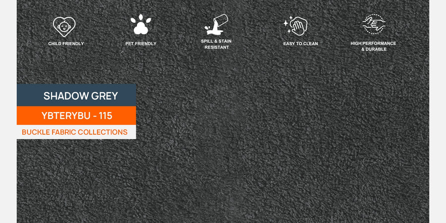 Corny Boucle Fabric 2 Seater Sofa In Shadow Grey Colour - Febonic Living