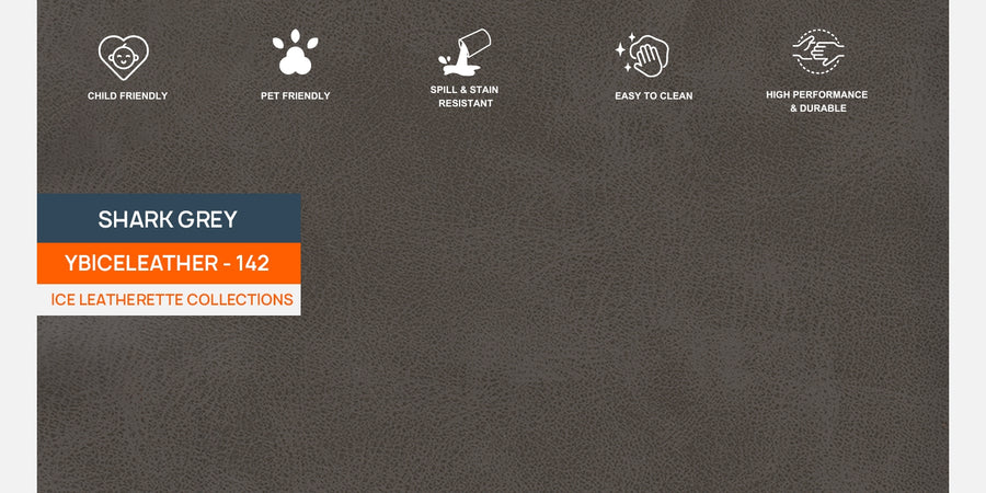 Sterio Leatherette 3 Seater Sofa In Shark Grey Colour - Febonic Living