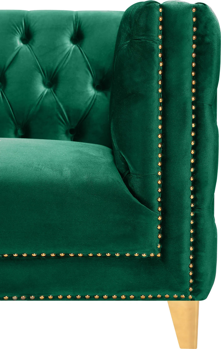 Sickle Velvet 3 Seater Sofa In Amazon Green Colour - Febonic Living