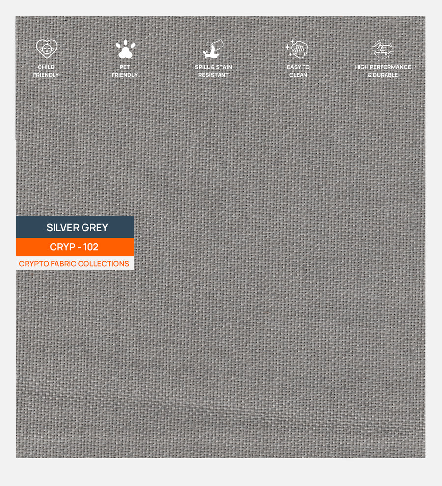 Wener Fabric 1 Seater Sofa In Silver Grey Colour - Febonic Living