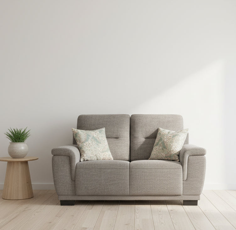 Siro  2 Seater Fabric Sofa - Ash Grey by Febonic Living