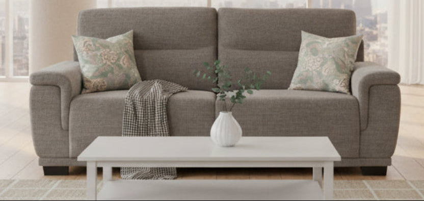 Siro Fabric 3 Seater Sofa In Ash Grey Colour by Febonic Living