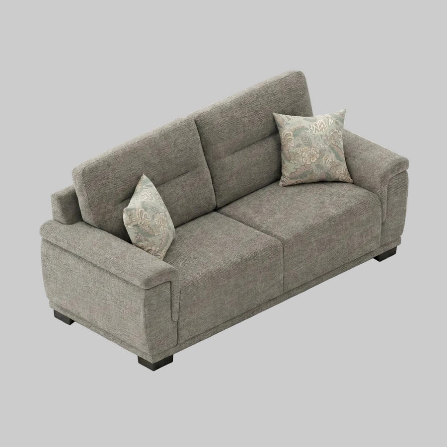 Siro Fabric 3 Seater Sofa In Ash Grey Colour - Febonic Living