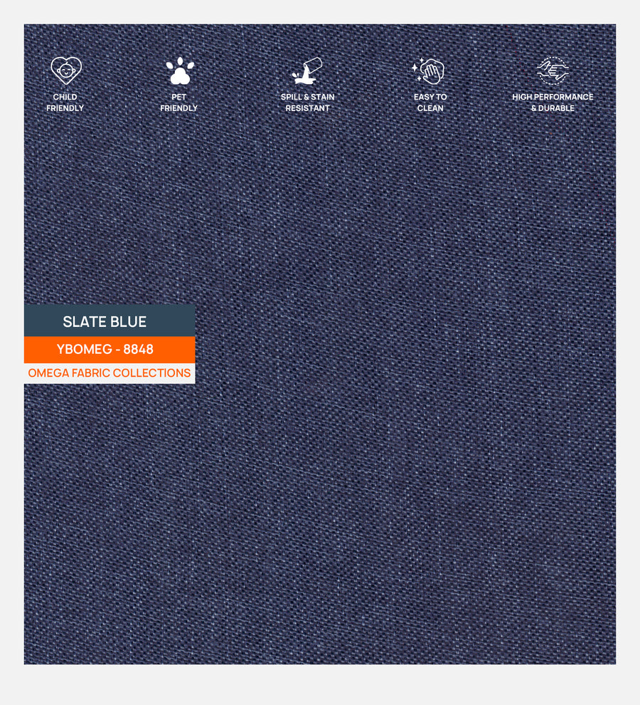 Jute Omega Fabric Slate Blue 8848 Code by Febonic Living